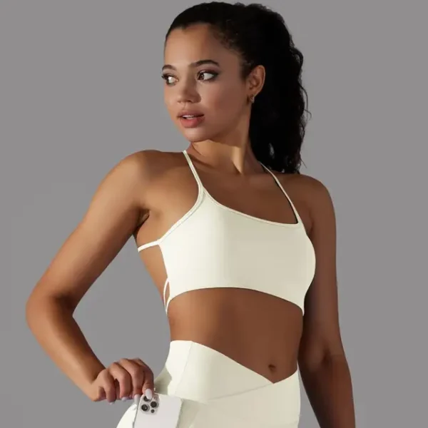 Female Breathable Wrapped Tube Top Sexy Beauty Back Cross Bra Vest Underwear Backless Sports Top Workout Tank Top For Women